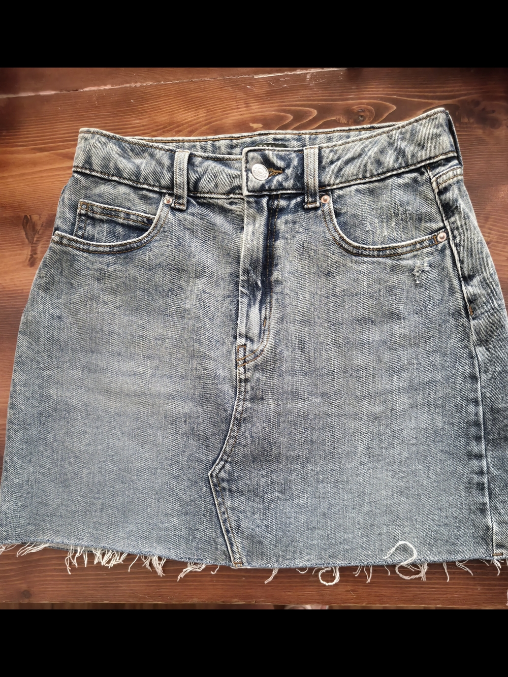 wild fable light blue denim mini skirt